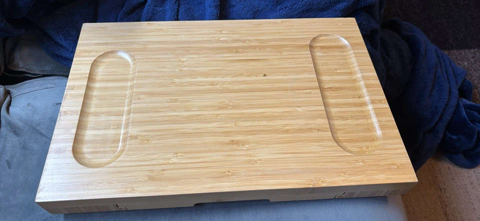Bamboo Cheese Board with Cutlery Set - photo 2