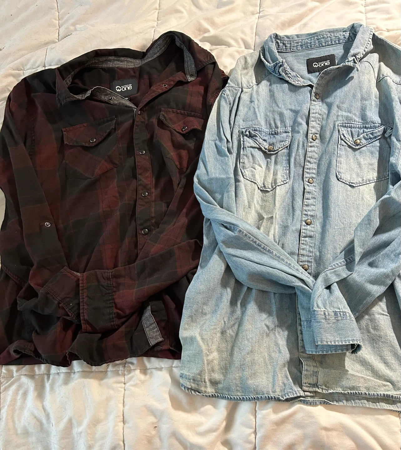 Warehouse One Men's Long Sleeve button up shirts
