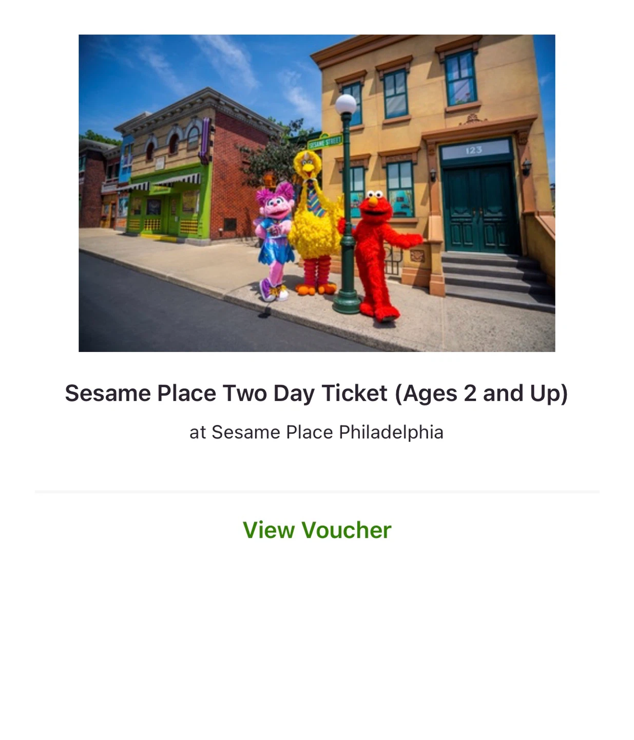Sesame Place Two Day Ticket (Ages 2 and Up)