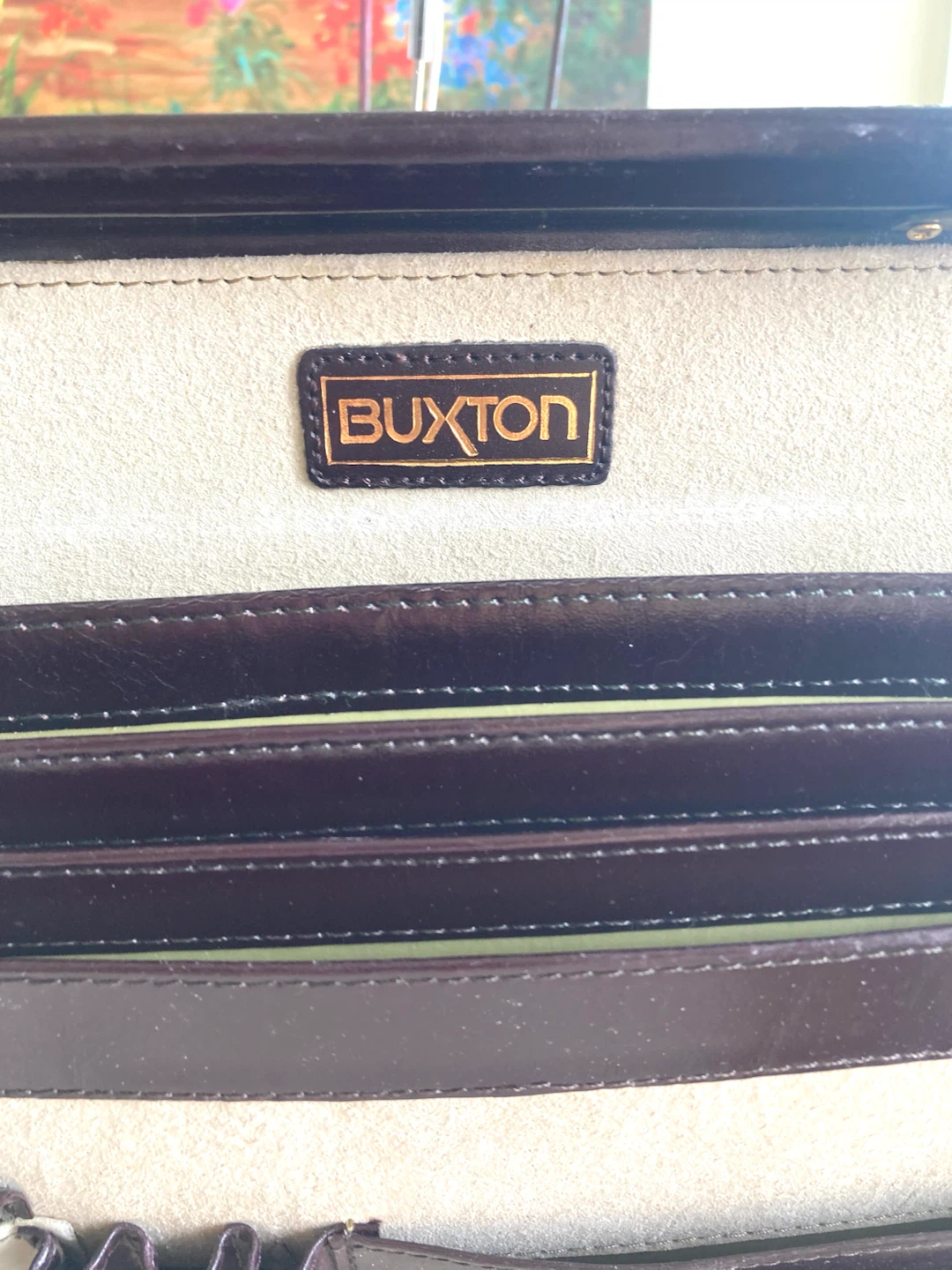 Buxton Brown Leather Briefcase with Combination Locks - photo 3
