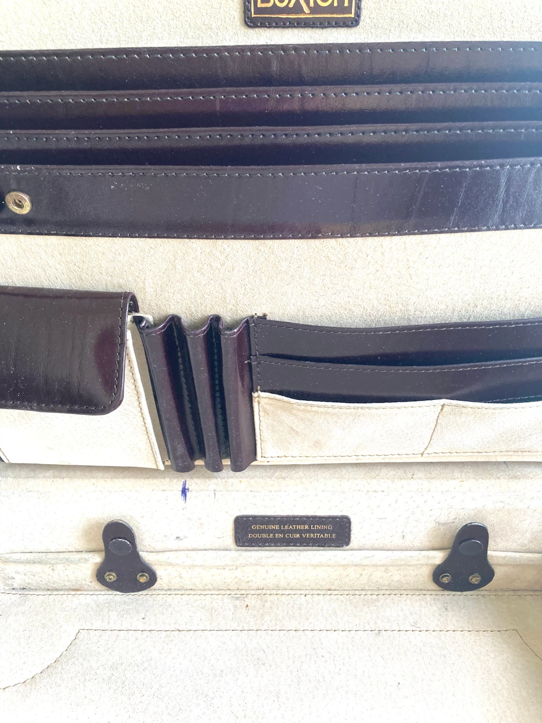 Buxton Brown Leather Briefcase with Combination Locks - photo 5