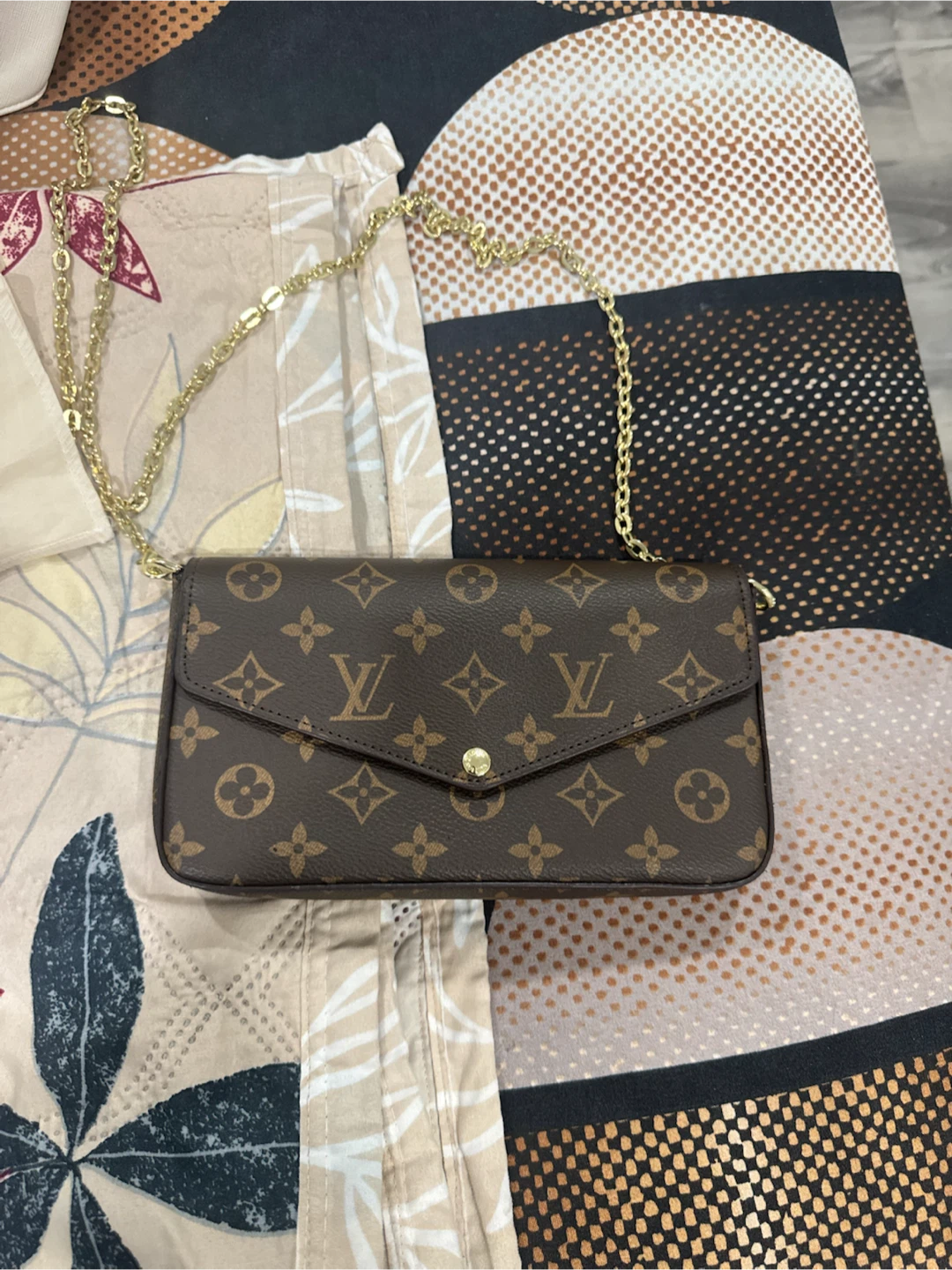 Louis Vuitton Monogram Pochette Felicie Chain Wallet