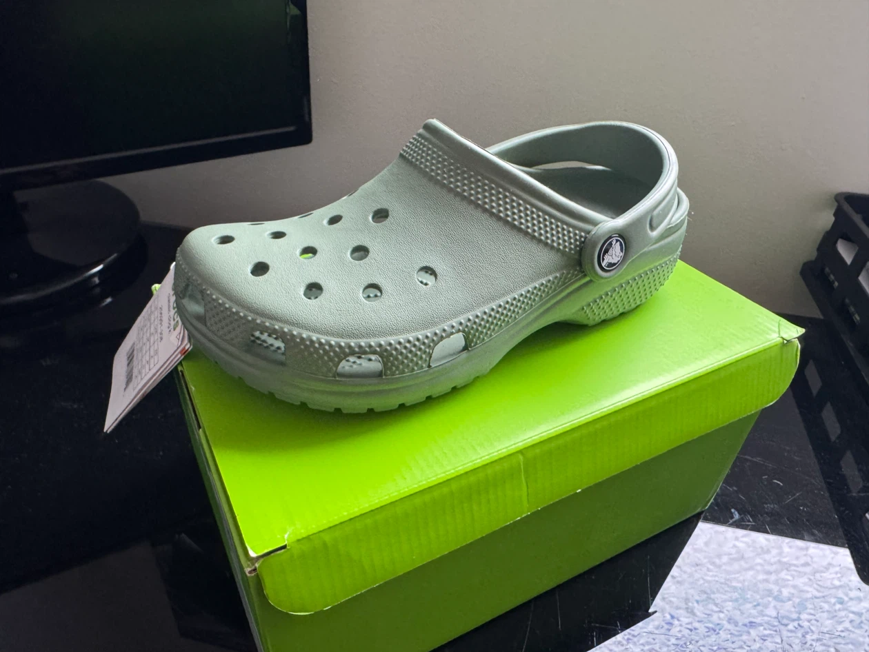 Crocs Classic Clog K Moss Green Kids Size J5