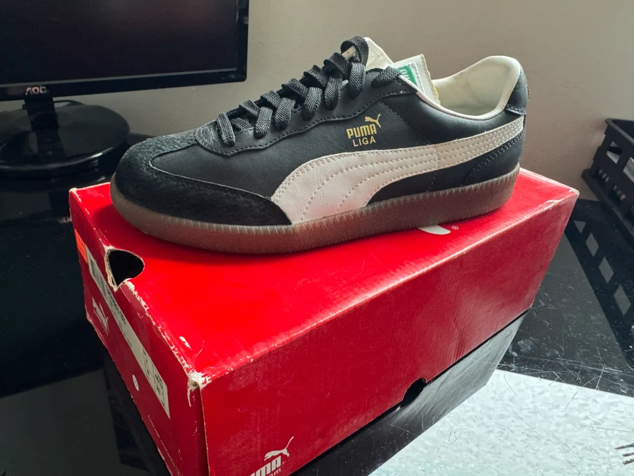 Puma Liga L black white gum sneakers