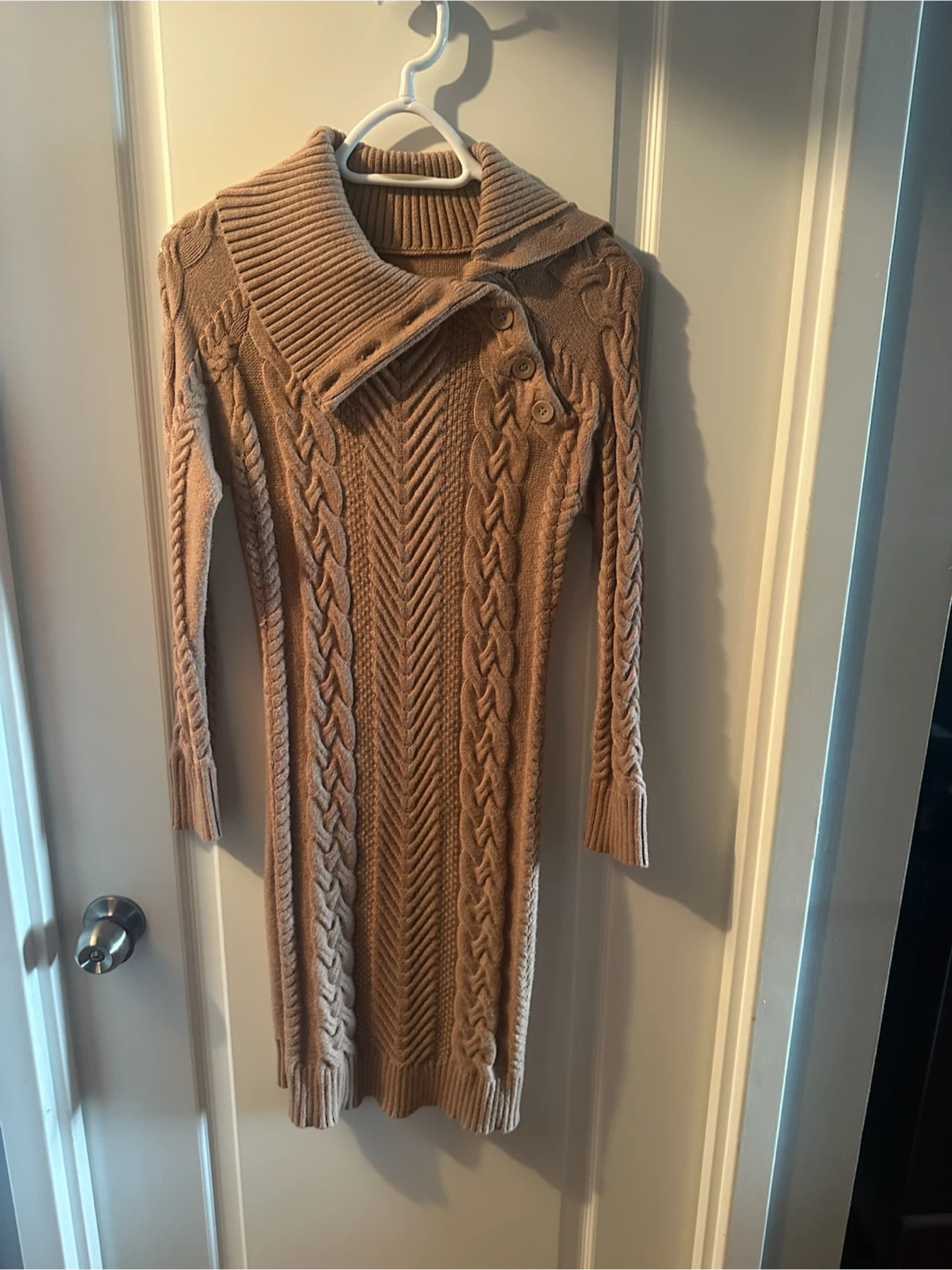 Women's Cable Knit Sweater Dress - photo 2