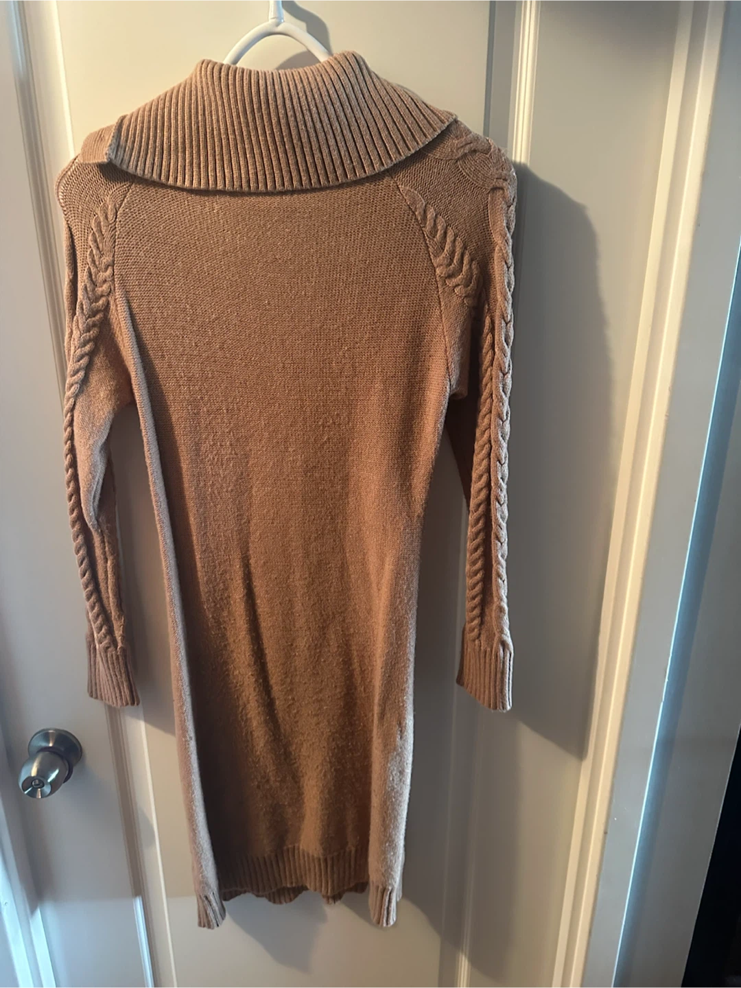 Women's Cable Knit Sweater Dress - photo 3