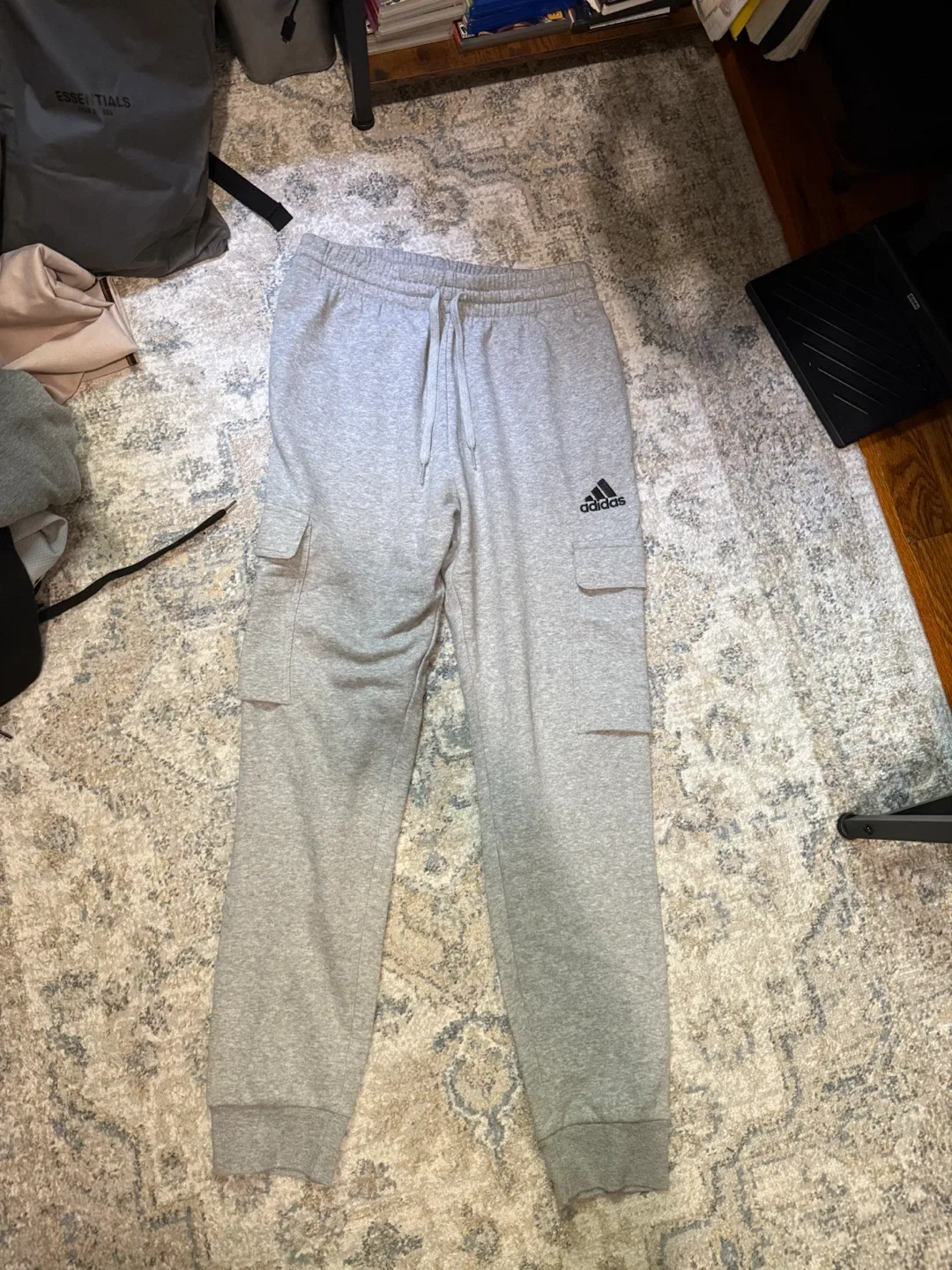Adidas Grey Cargo Sweatpants