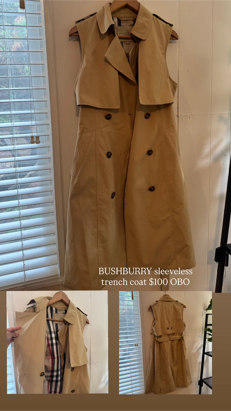 BUSHRERRY Sleeveless Trench Coat