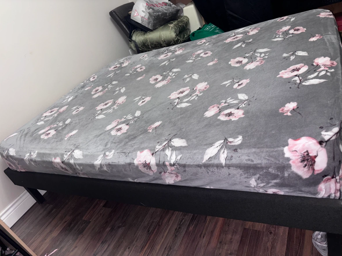 Queen Size Bed Frame with Mattress