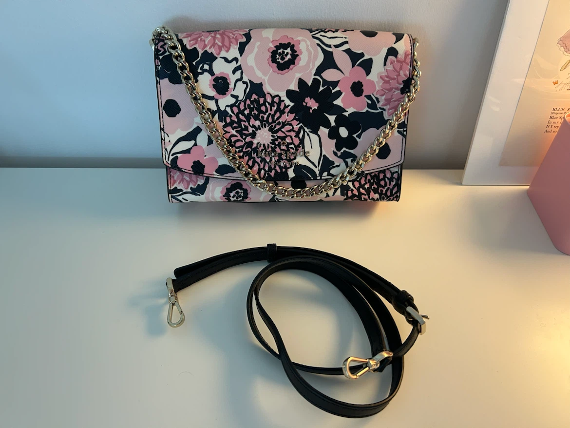 Kate Spade Floral Clutch with Gold Chain Strap - photo 4