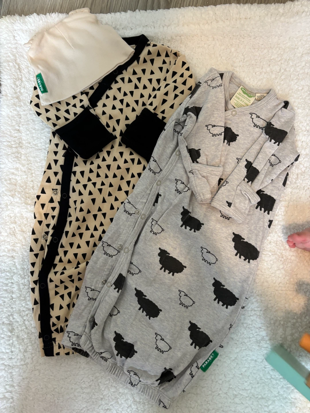 Parade Organic Cotton Baby Sleepers 0-3 Months