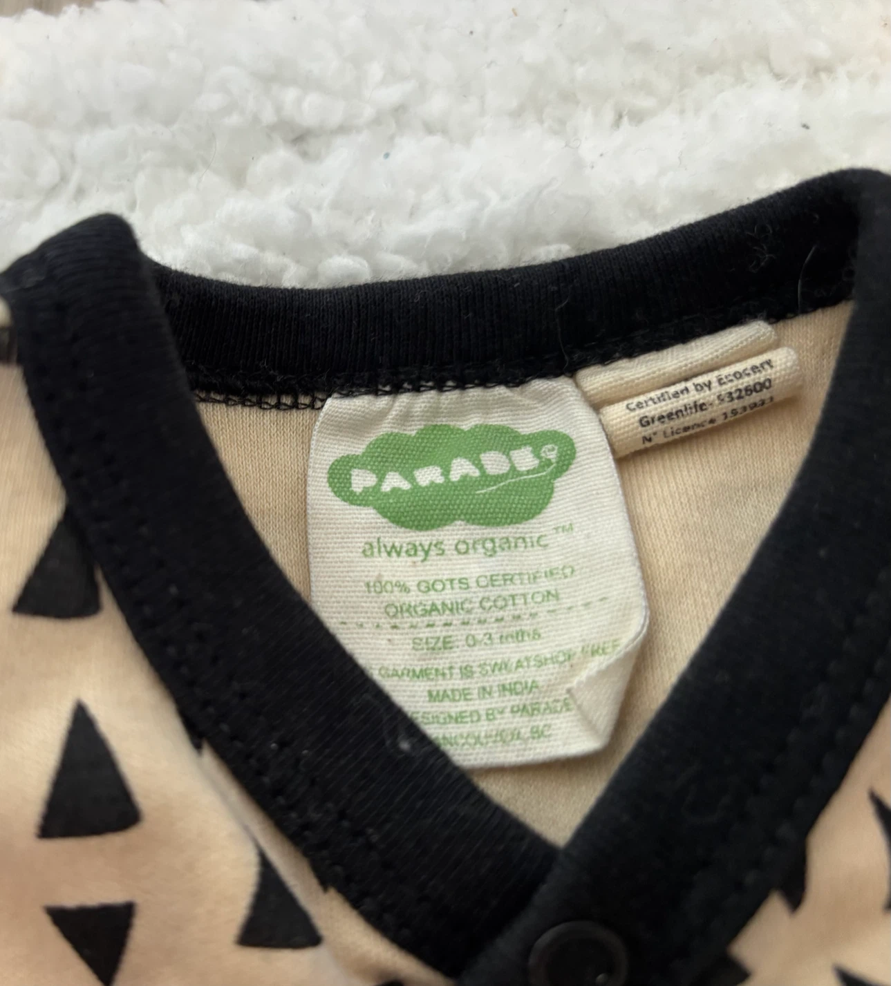 Parade Organic Cotton Baby Sleepers 0-3 Months - photo 2