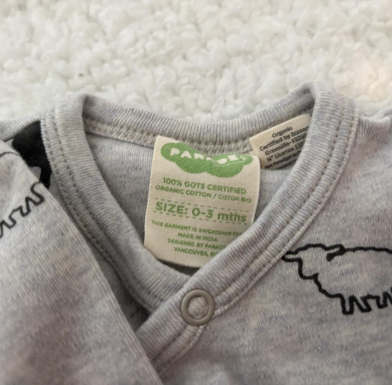 Parade Organic Cotton Baby Sleepers 0-3 Months - photo 3