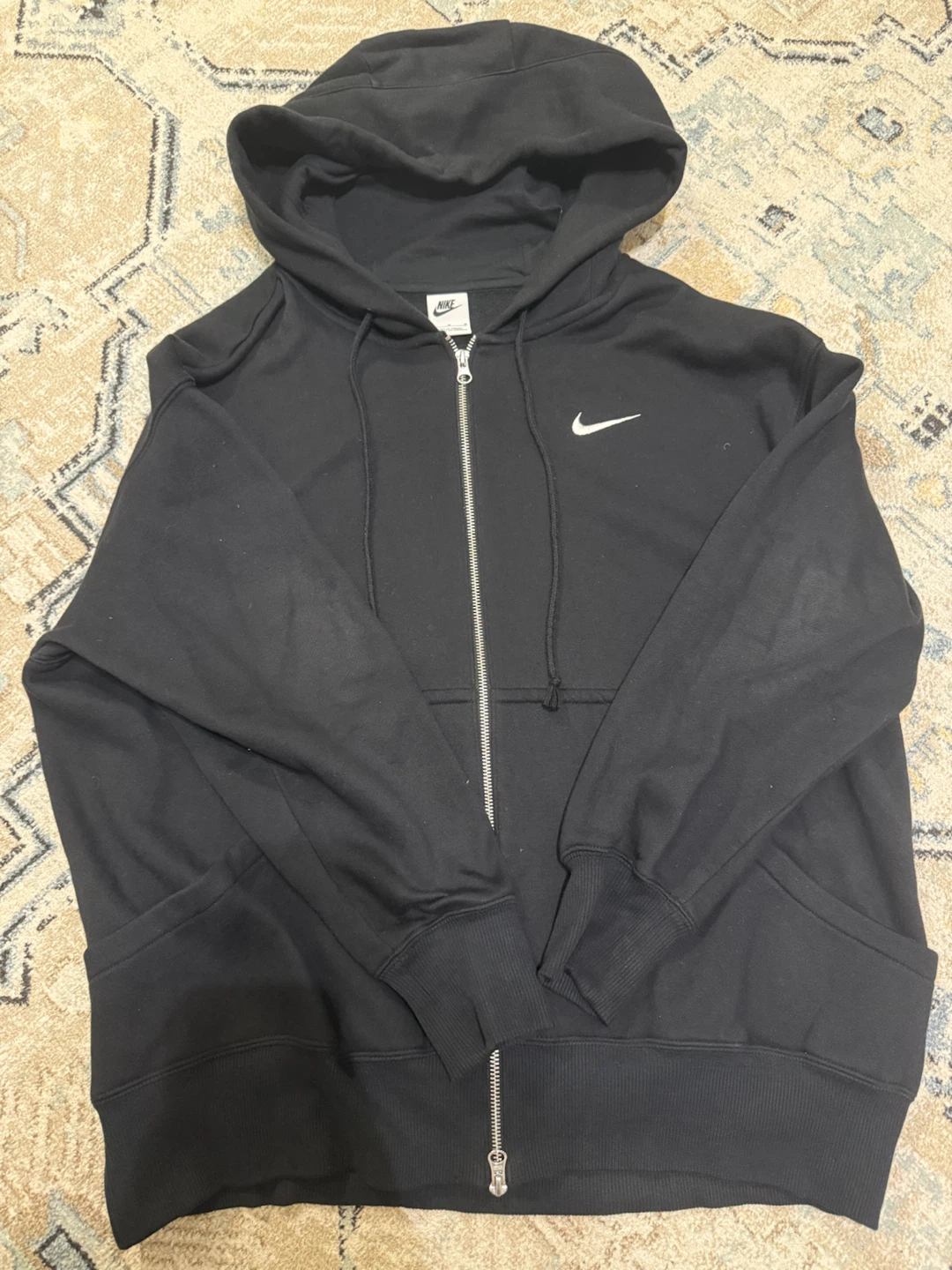Nike Black Full Zip Hoodie - Medium