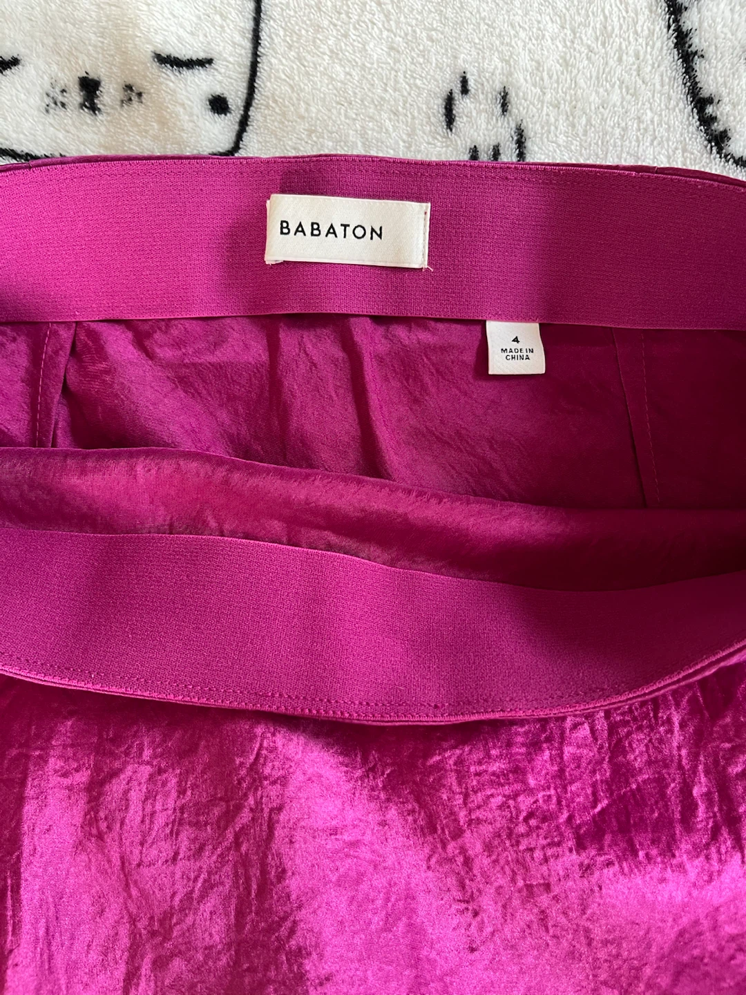 Babaton Fuchsia Satin Skirt Size 4 - photo 2