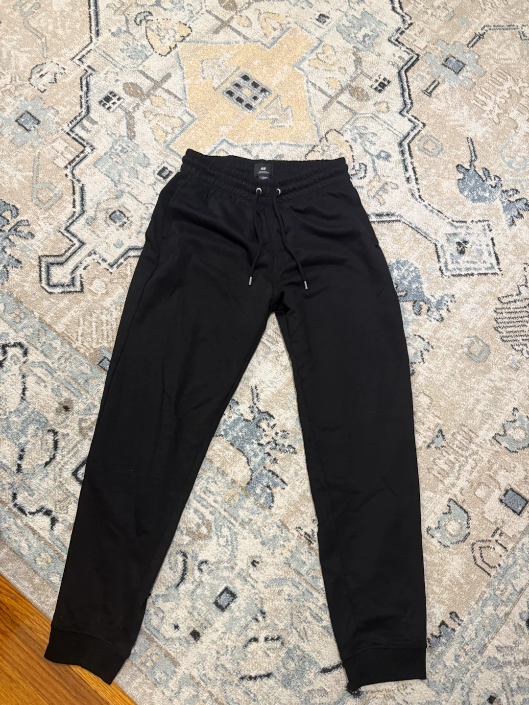 H&M Regular Fit Joggers Sweatpants Black Size S