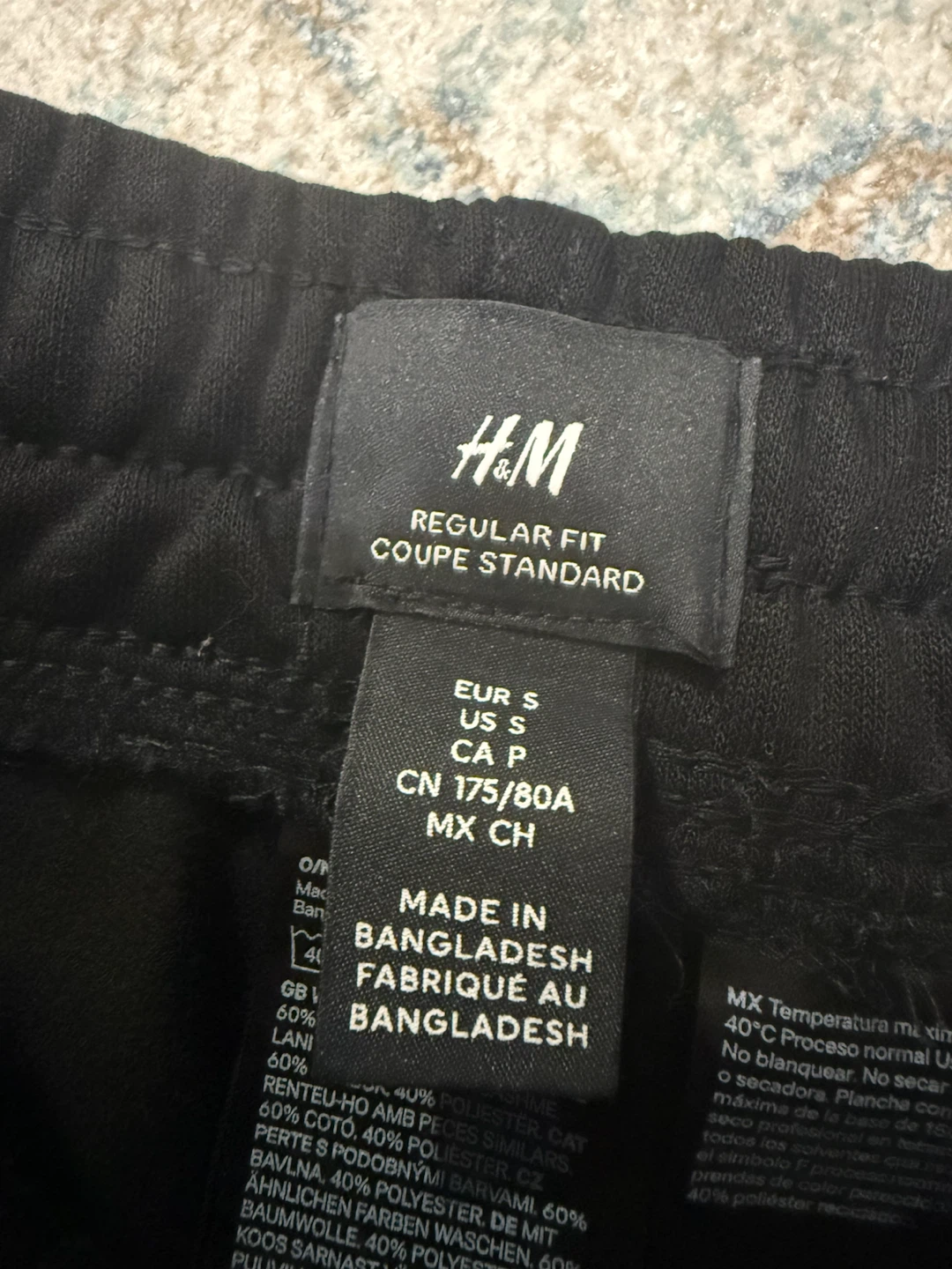 H&M Regular Fit Joggers Sweatpants Black Size S - photo 2