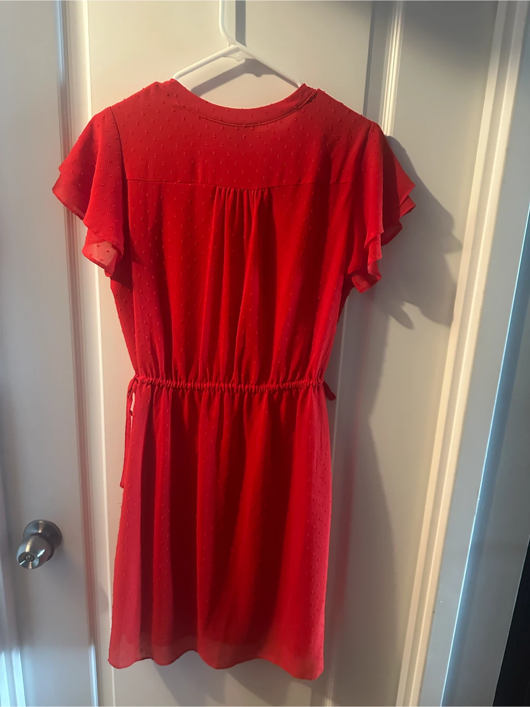 H&M Red Ruffle Sleeve Dress - photo 2