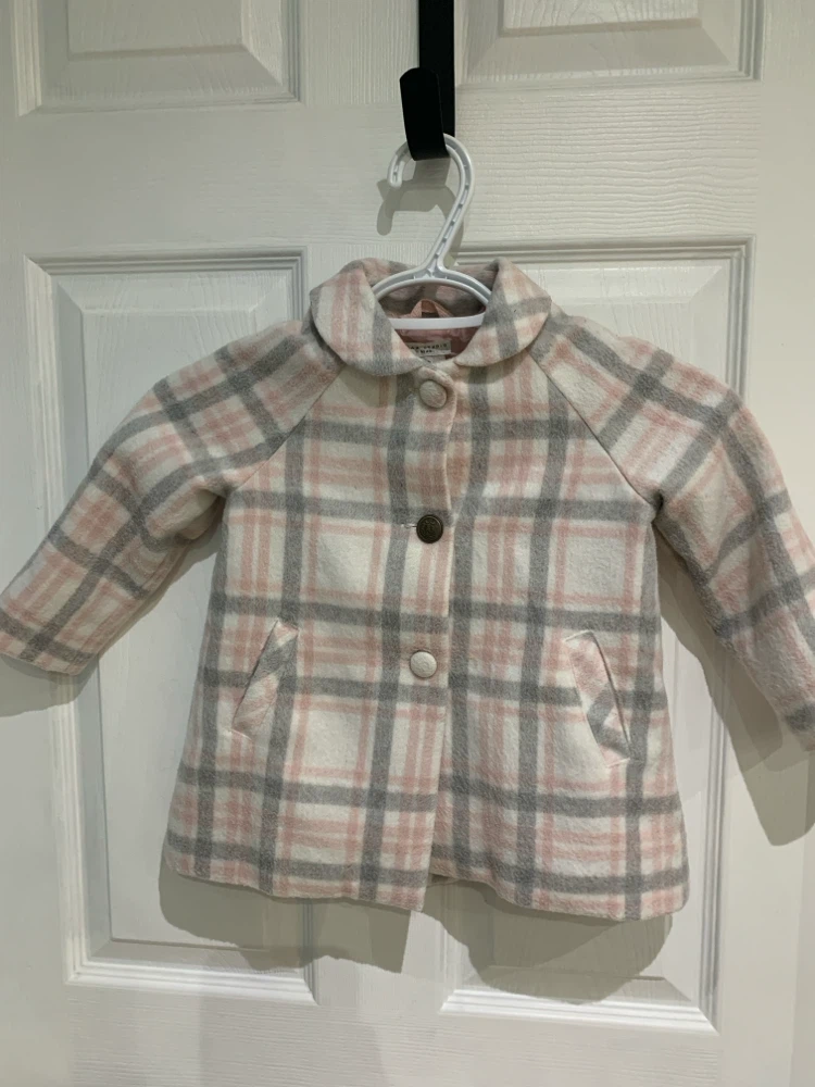 Max Studio Kids Plaid Coat - 24M