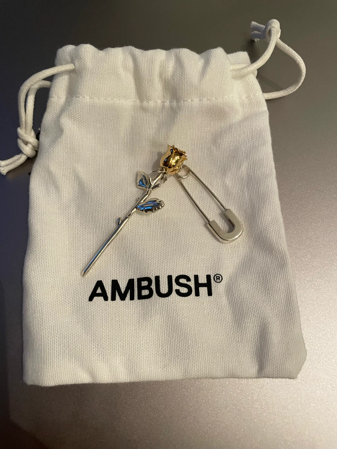 AMBUSH Rose Charm Earrings