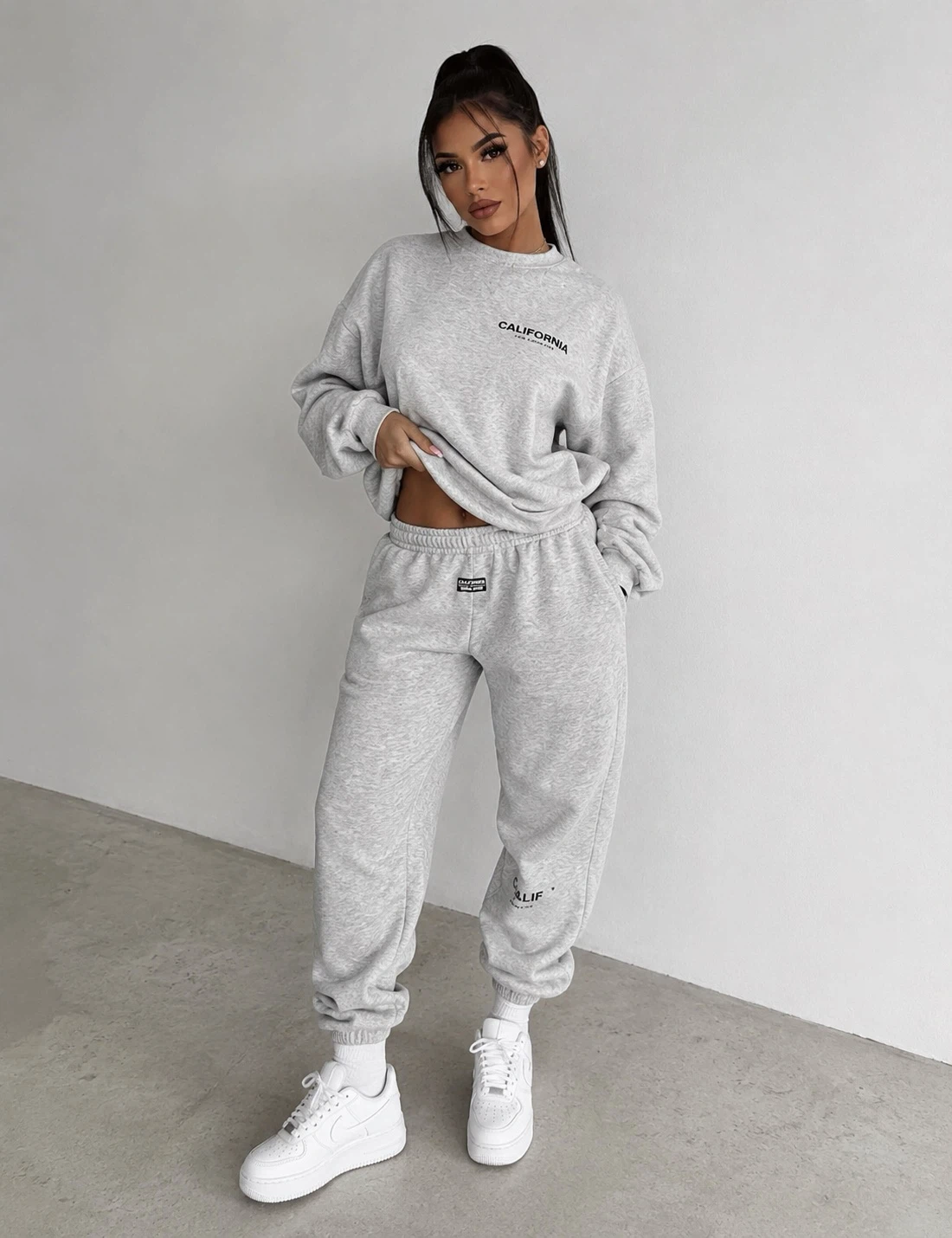 Grey Matching Set- Sweatpants and Sweatshirt Set