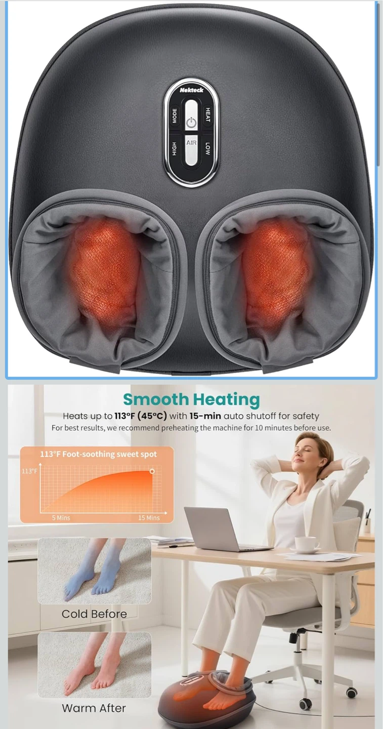 Nekteck Foot Massager with Heat - photo 2