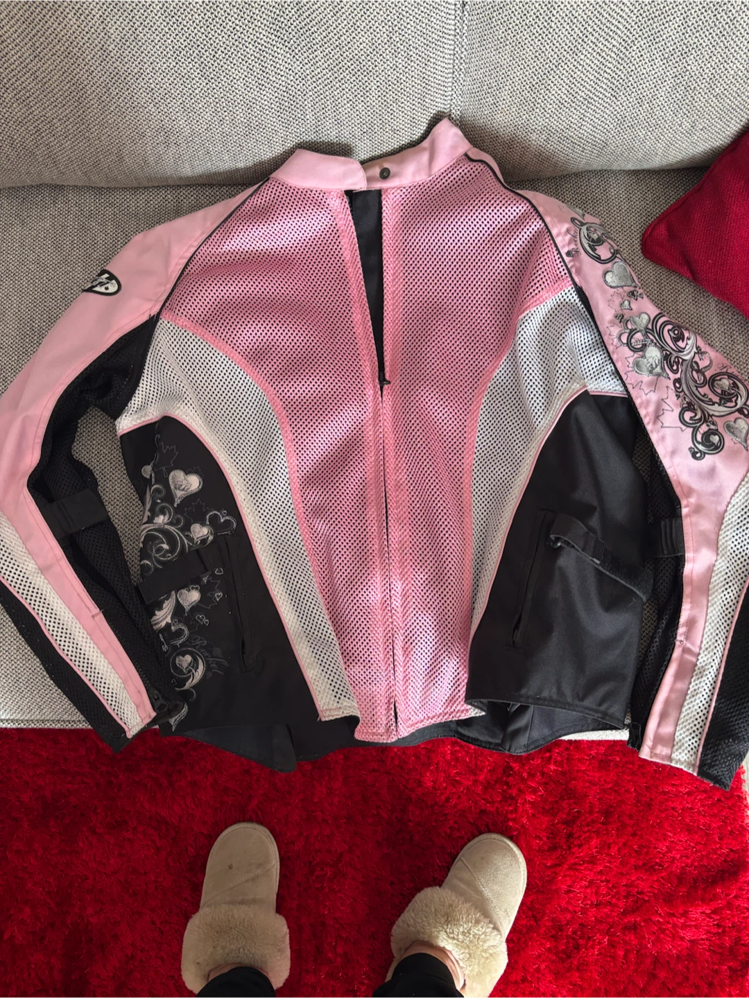 Joe Rocket Women's Motorcycle Jacket XL Pink Black