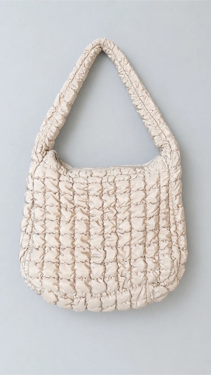 Puff Clutch Bag - Cream - photo 3