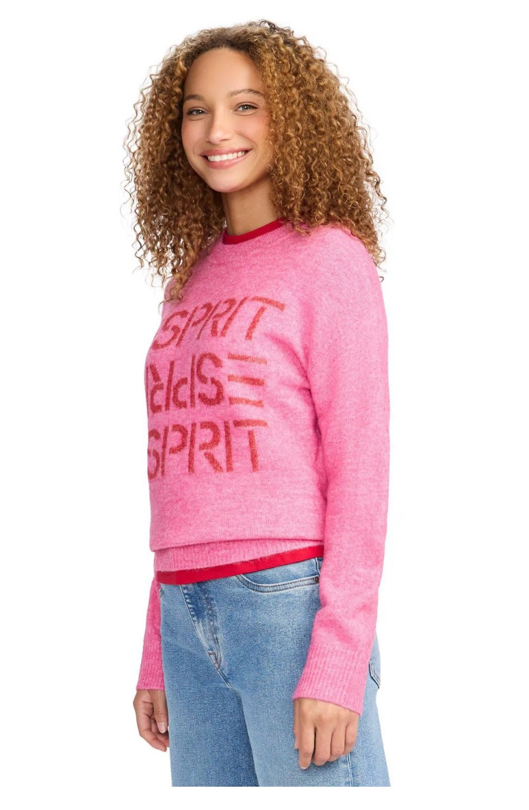 ESPRIT Women’s Crewneck Logo Sweater, Retro 80s - Size Large - photo 2