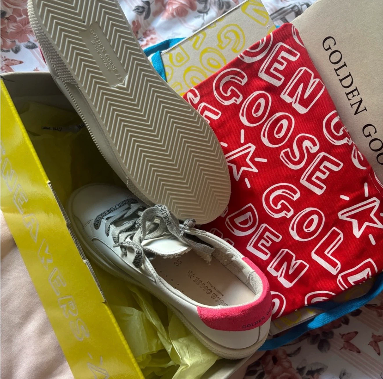 Golden Goose "May With Print Star" Kid's Sneakers Size 35 - photo 3