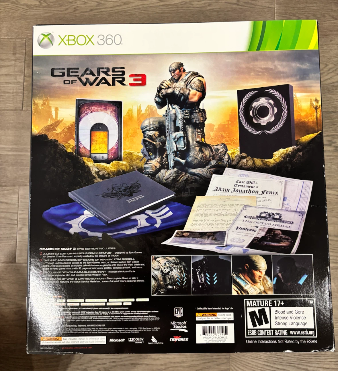 Box only - Xbox 360 Gears of War 3 Epic Edition - photo 2