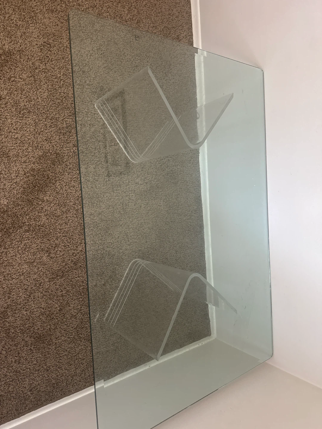Glass Coffee Table with Etched Design - photo 2