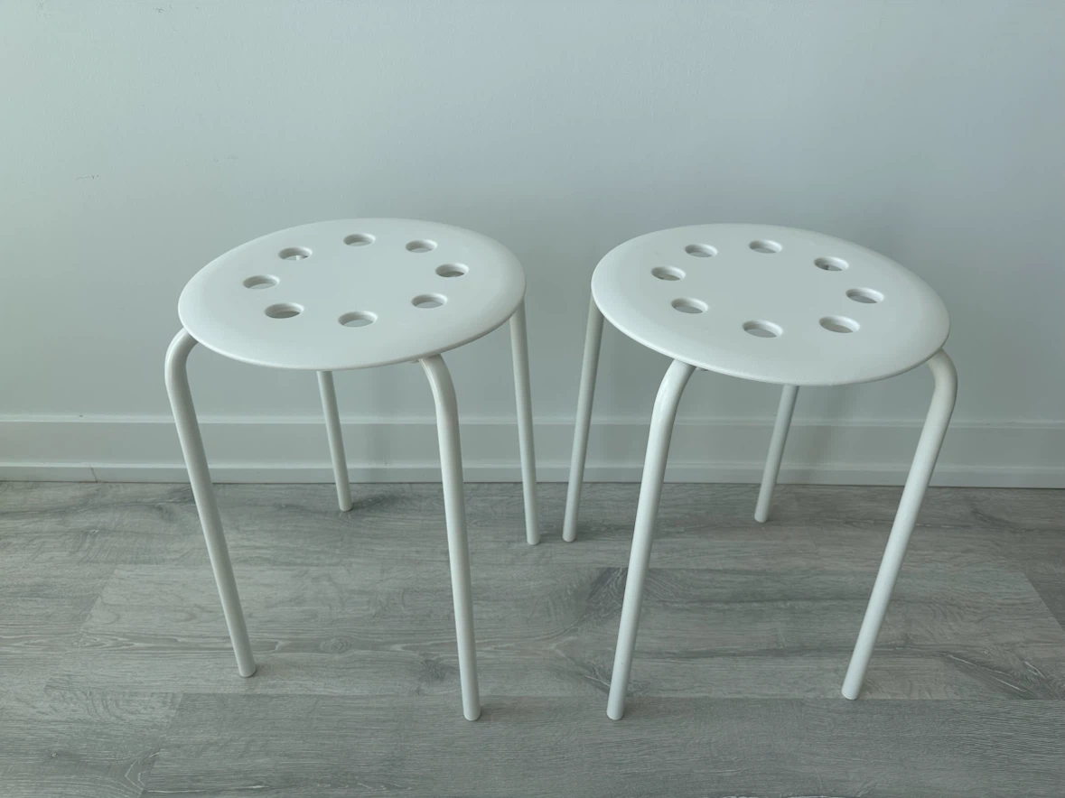 IKEA MARIUS Stool - White (Set of 2)