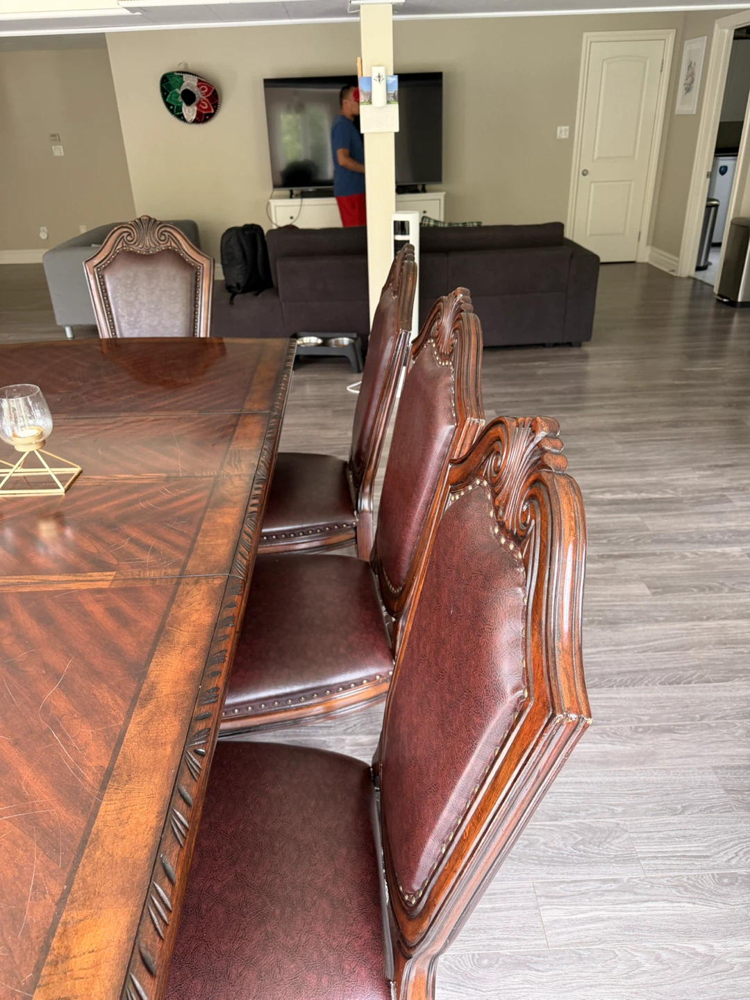 Dark Brown Dining Chairs (Set of 6)