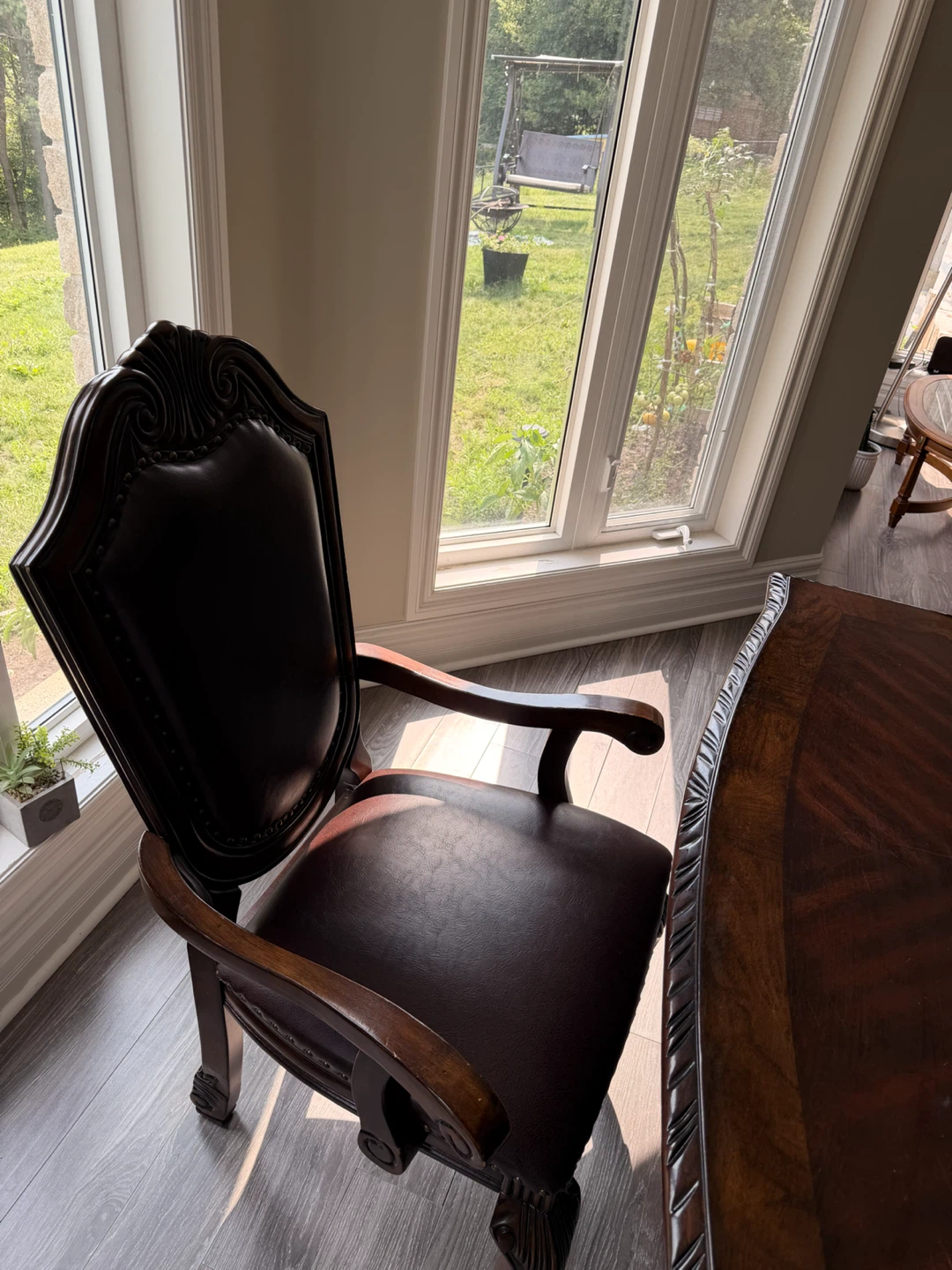 Dark Brown Dining Chairs (Set of 6) - photo 2