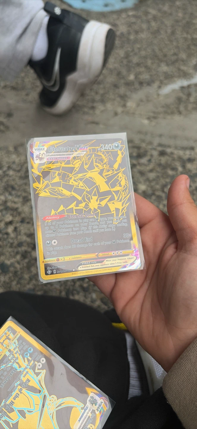 Pokémon cards lce rider CalyrexVmax and EternatusVmax