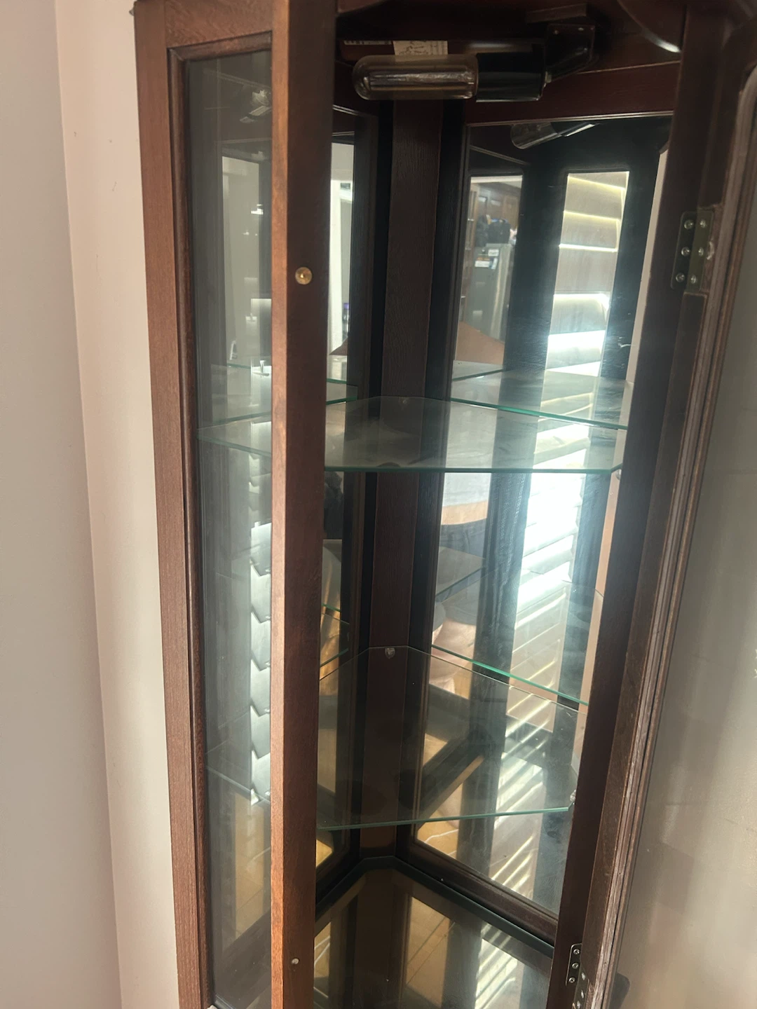 Wooden Corner Curio Cabinet - photo 2