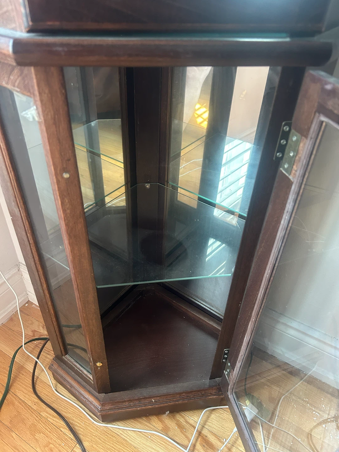 Wooden Corner Curio Cabinet - photo 3