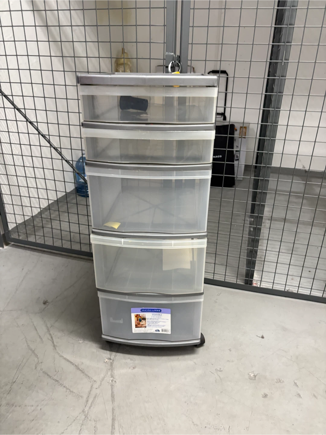 5 drawer Rolling Cart storage bins organization shelf - photo 2