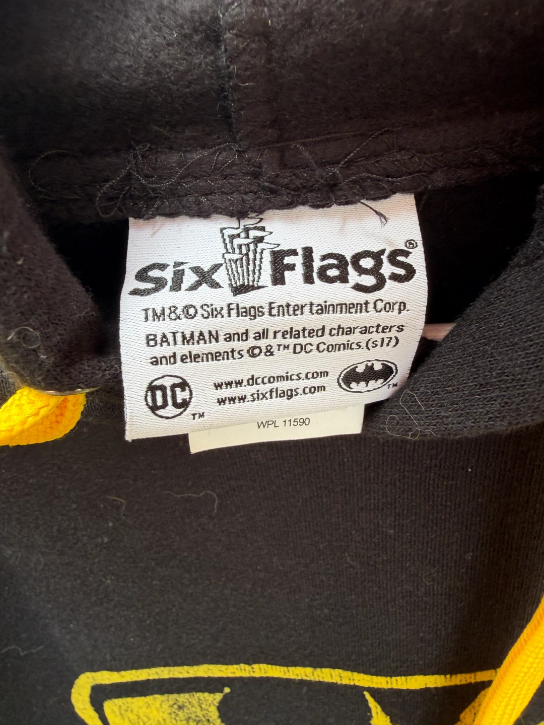 Six Flags Batman Black Hoodie - photo 3