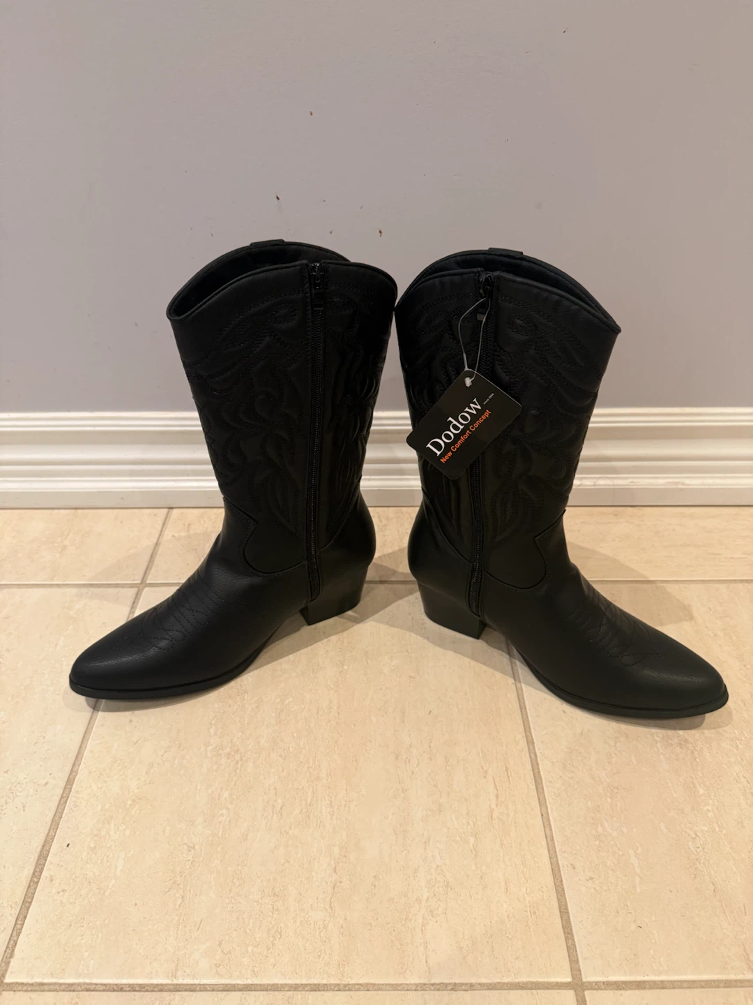 Dodow Black Cowboy Boots - photo 2