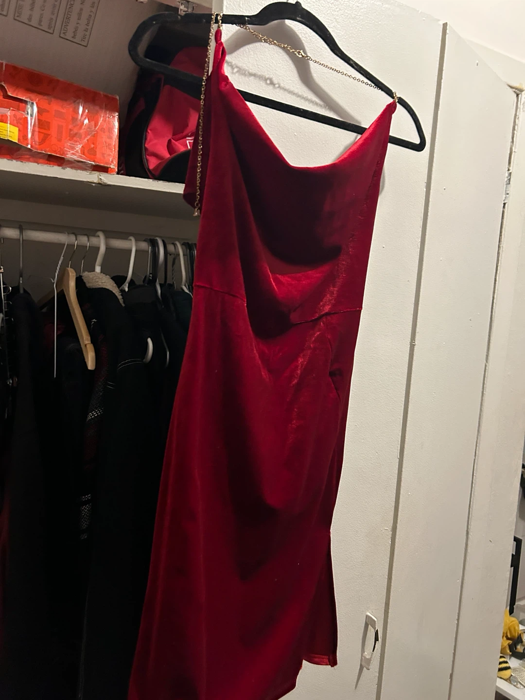 Fashion Nova Red Velvet Mini Dress