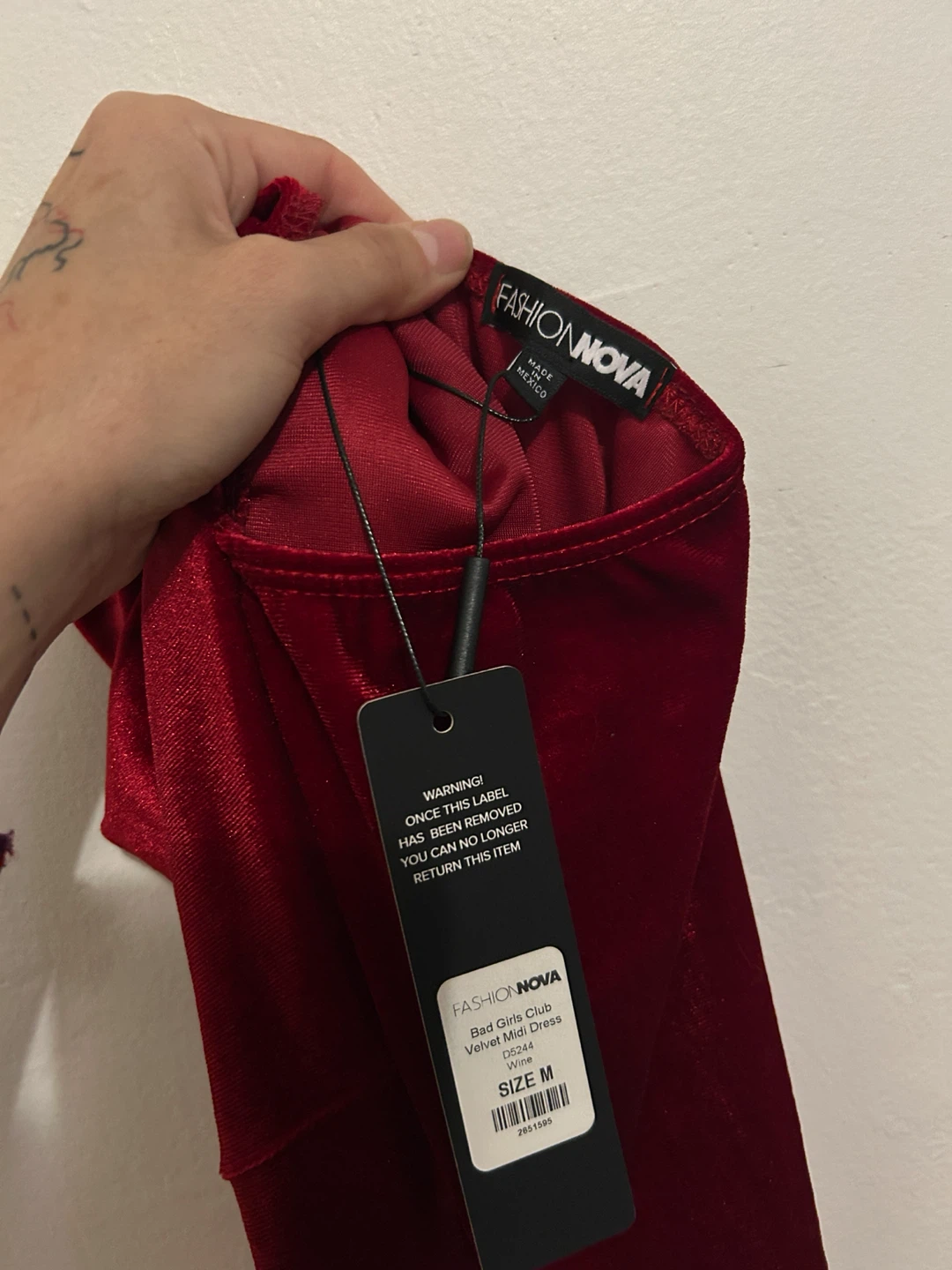Fashion Nova Red Velvet Mini Dress - photo 4