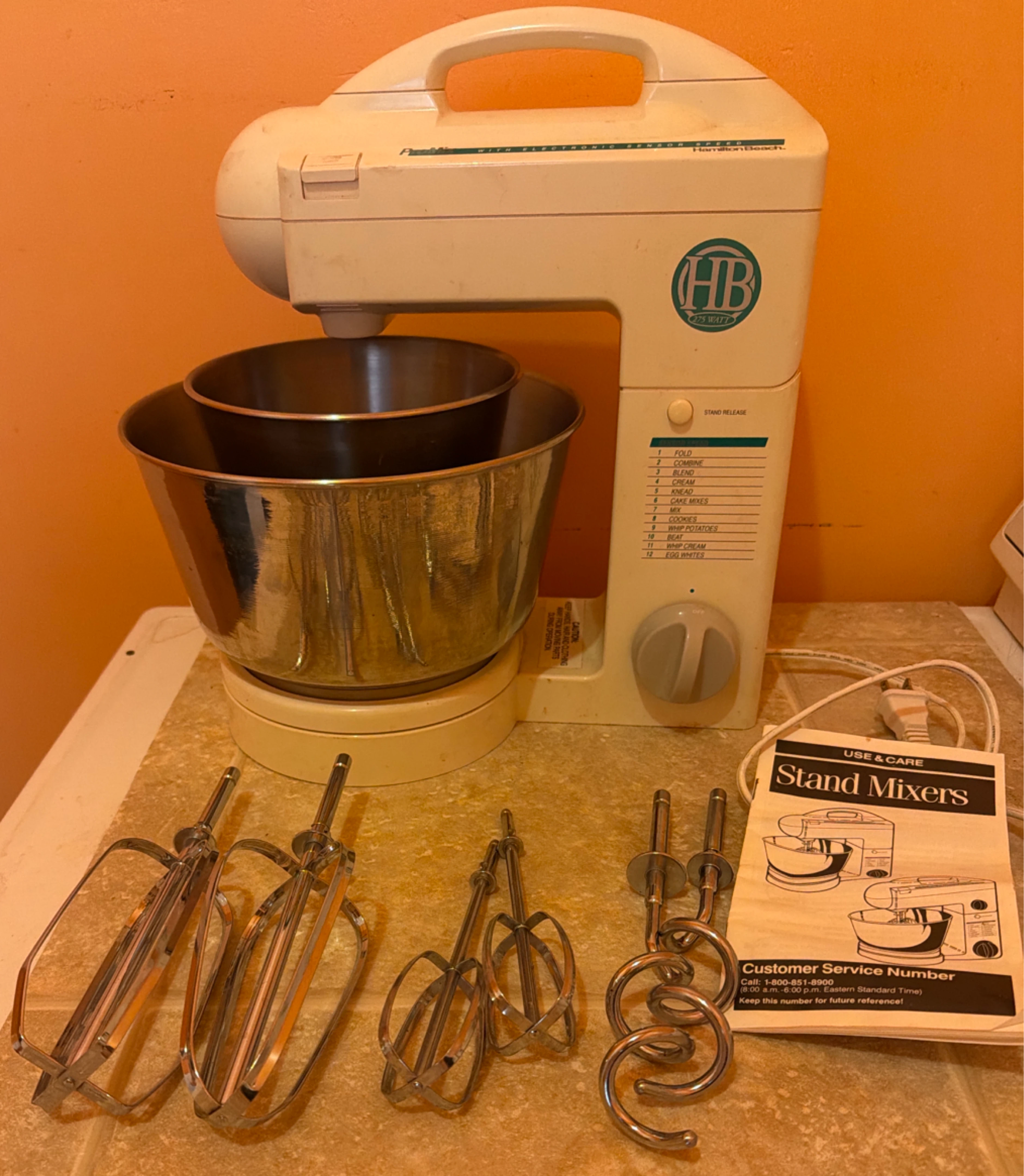 Hamilton Beach Stand Mixer with 2 Bowls and 6 Attachments