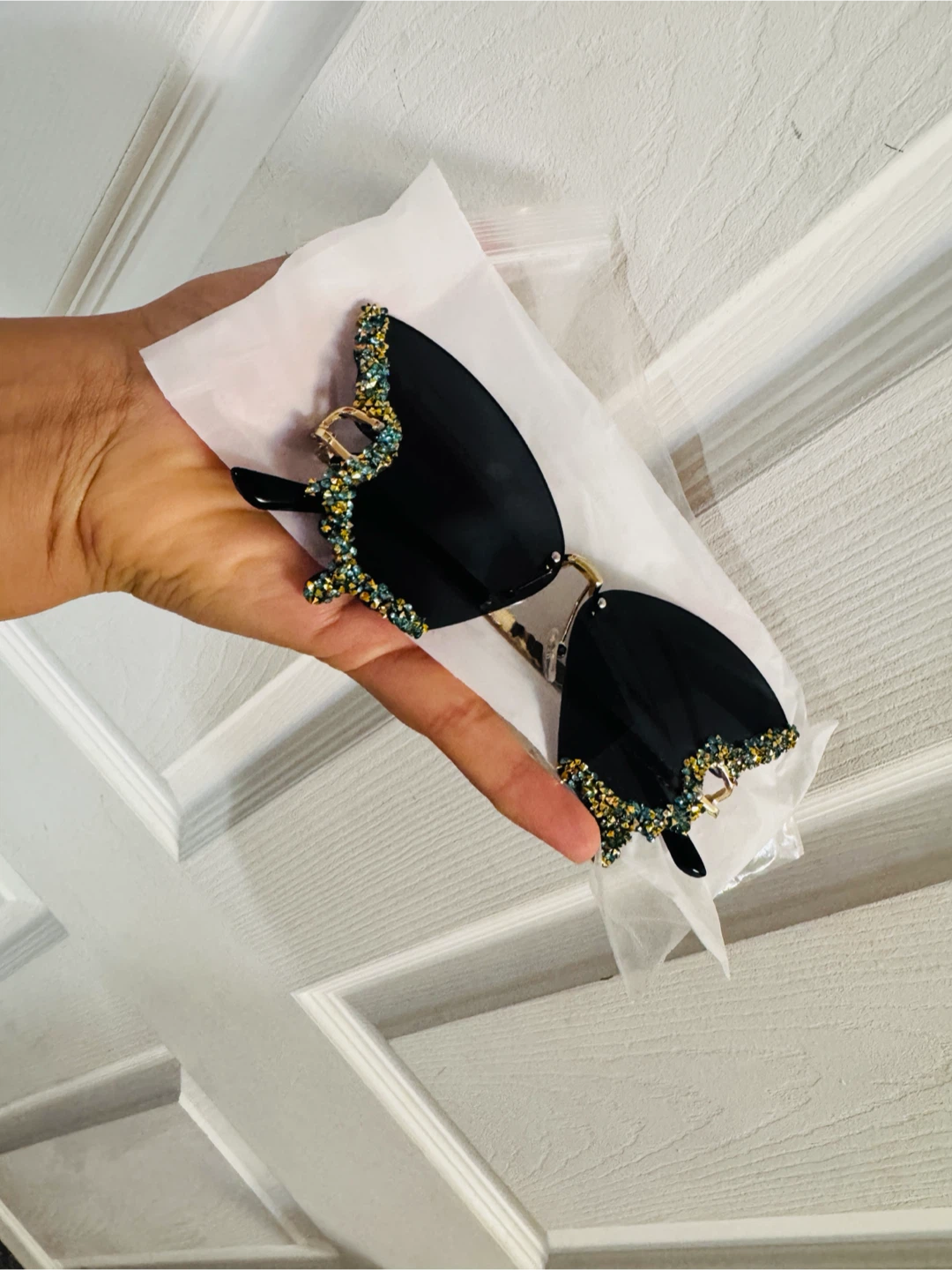 Butterfly Rhinestone Sunglasses