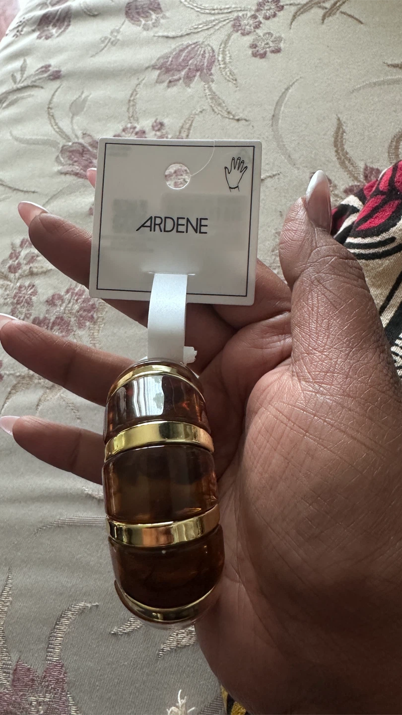 Ardene Stretch Bracelet - Brown Tortoiseshell & Gold Tone