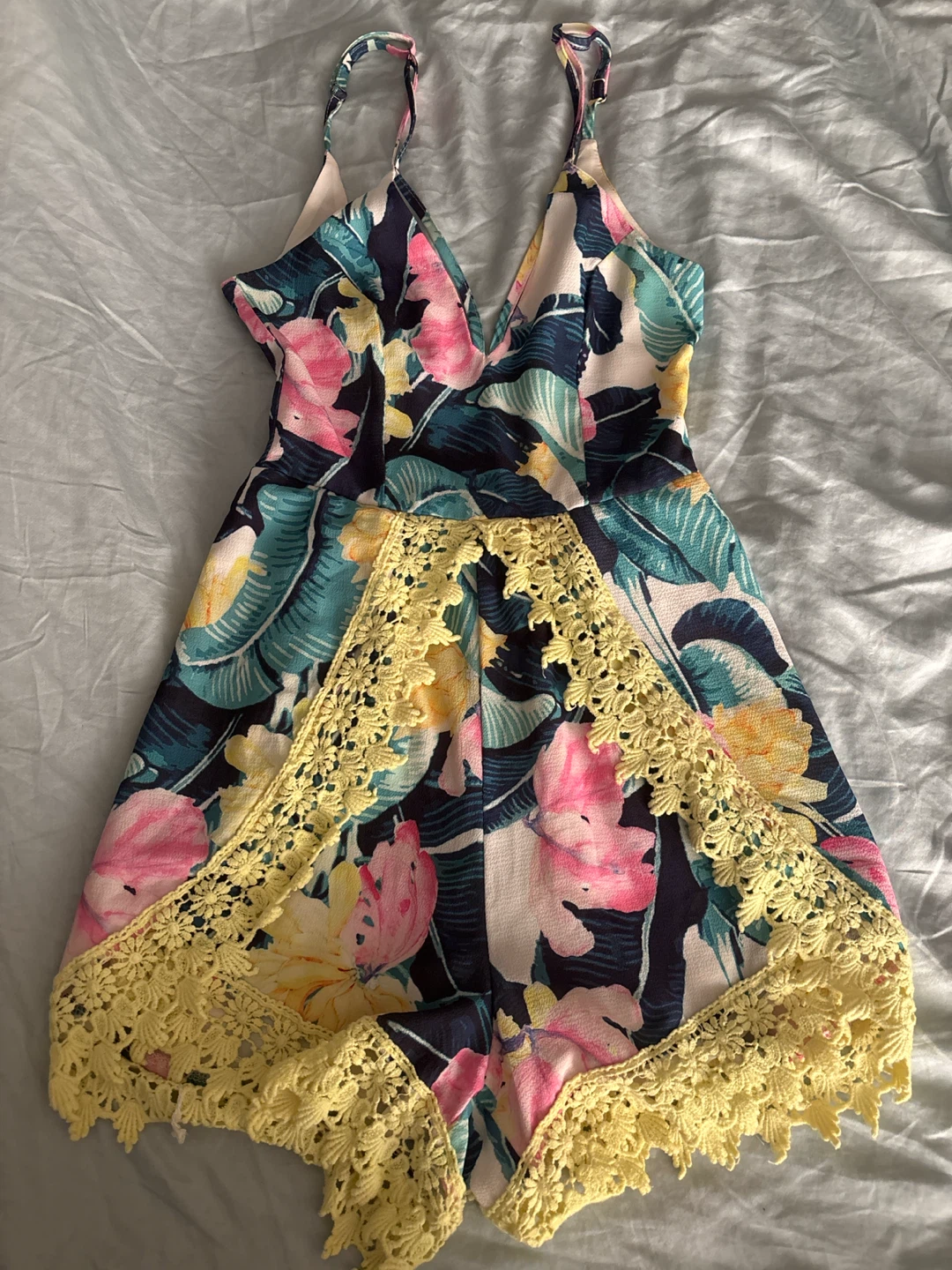 Tropical Print Romper Size 6