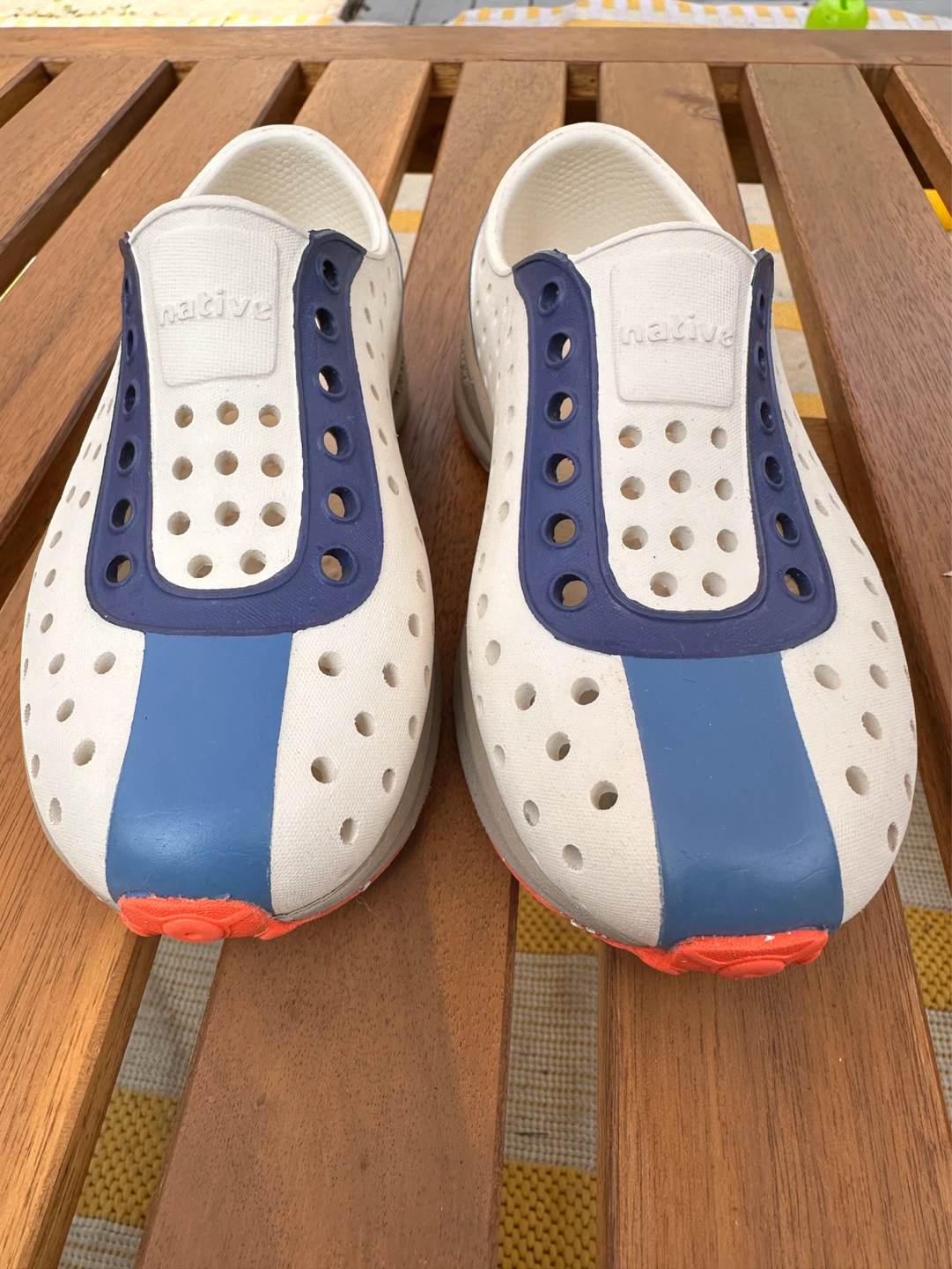 Kids - New Native Shoes White/Blue