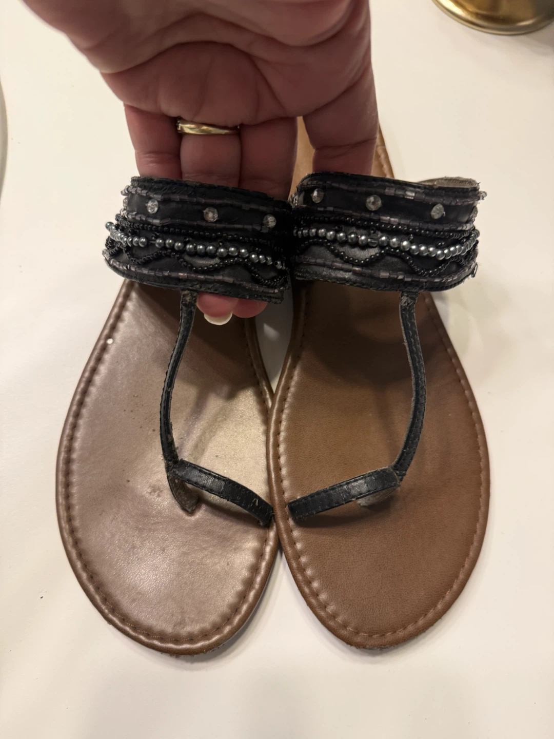Montego Bay Club Embellished Thong Sandals