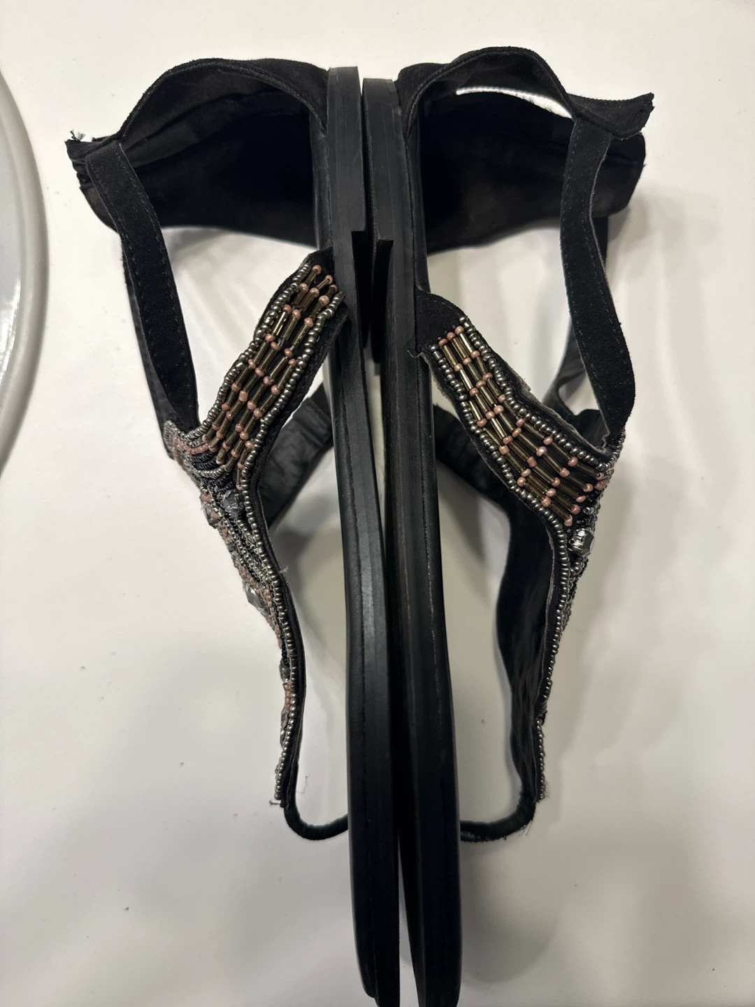 Torrid Black Beaded Flat Sandals - photo 4